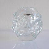 Mid-Century Modern Handmade Clear Crystal Vase by Börne Augustsson, Åseda