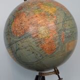 Globe terrestre Forest fin XIXe début XXe piètement bois tourné