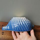 Salad bowl blue shell signed Charles Amand