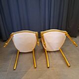 Pair of Napoleon III chairs in gilded wood