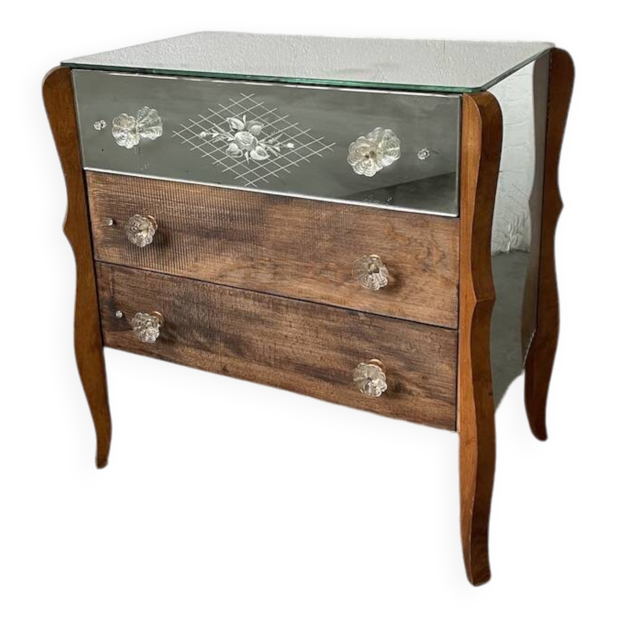 60s mirrored chest of drawers