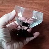 4 antique glass cups