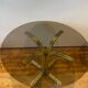 Table seventies pieds dorés