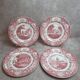 Set of 4 Wedgwood Georgia Historical Plates Mulberry England vintage