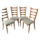 Series of 4 vintage chairs refurbished