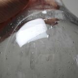 Large antique blown glass bottle with bubbles, early 20th century 1900-1920.