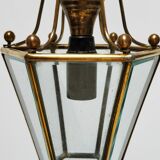 Lanterne en laiton et verres biseautés