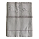 Drap ancien en lin et coton teinté en gris tourterelle