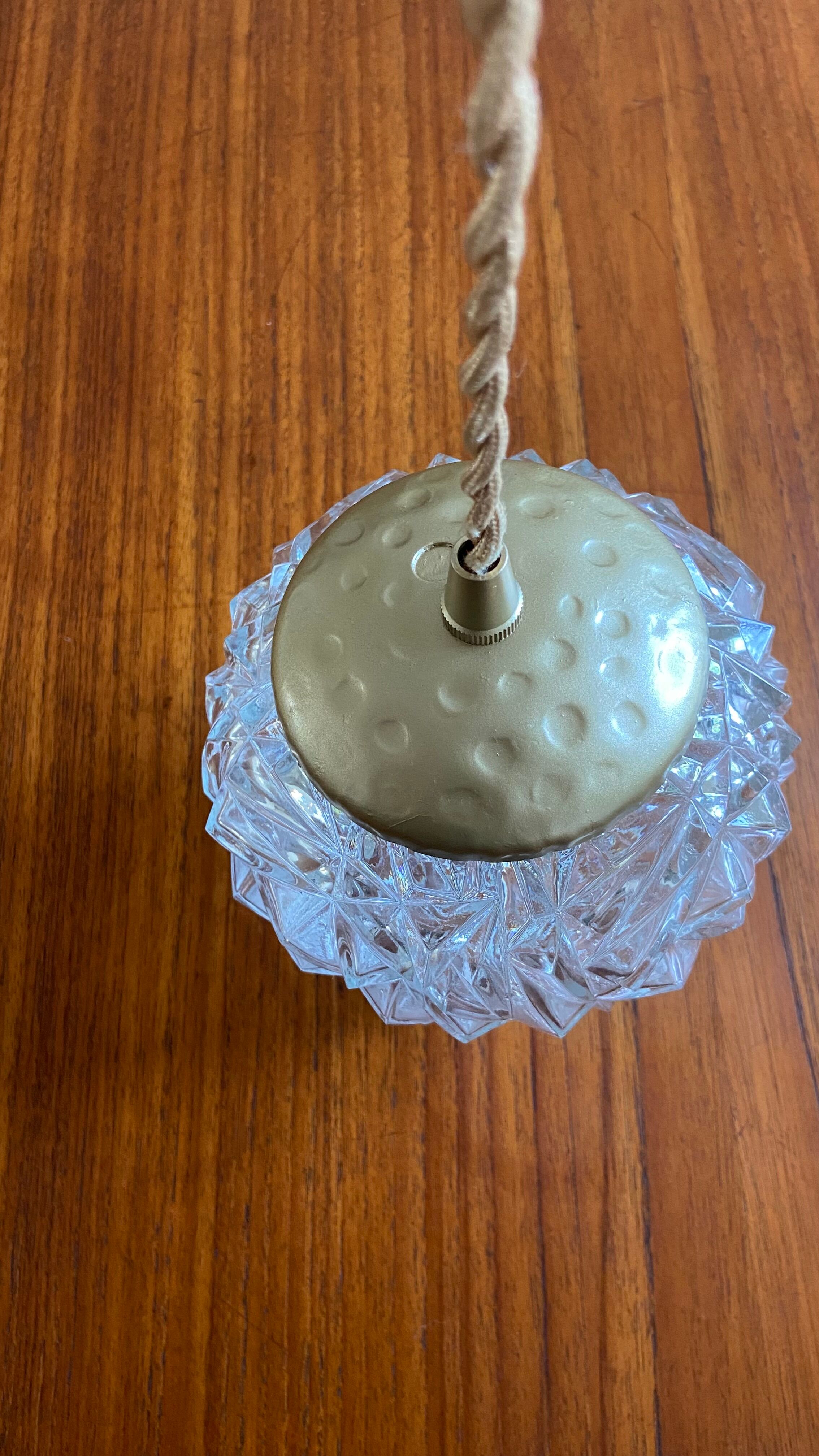 Vintage Origami glass pendant lamp