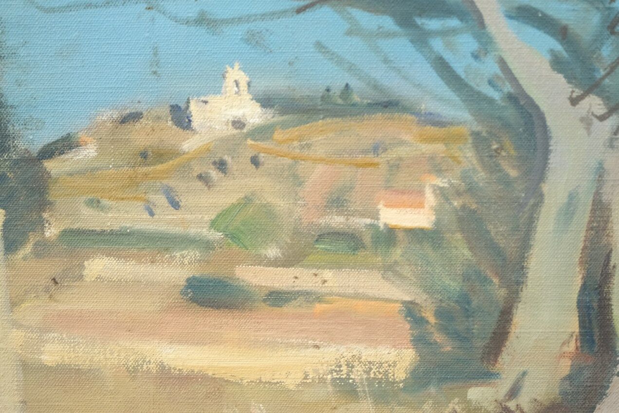 Ove Olson ( 1903-1975 ), Swedish Modern Painting, 1974, Oil on Canvas, Framed.