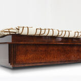 Vintage Art Deco sofa burl wood