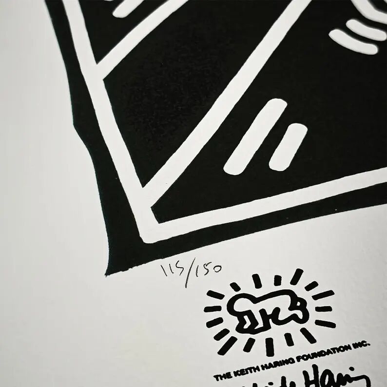 Limited Edition Lithograph by Keith Haring, Numbered in Pencil, 1990s