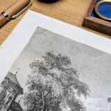 Curtea de Argeș, Romania. Printed illustration from 1866.