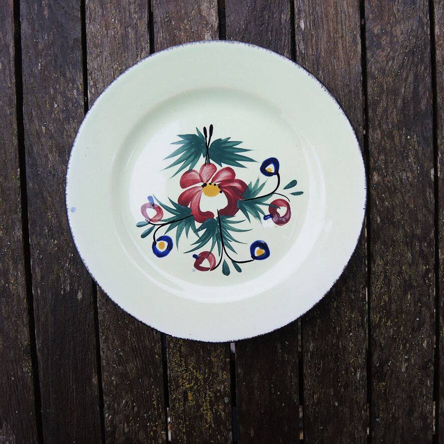 7 old dessert plates Niderviller – Chinon