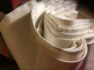 Nappe de coton blanc cassé 150cm x 300cm