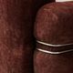 Brown velvet armchair, in the style of Adriano Piazzesi, Italy, 1980s.