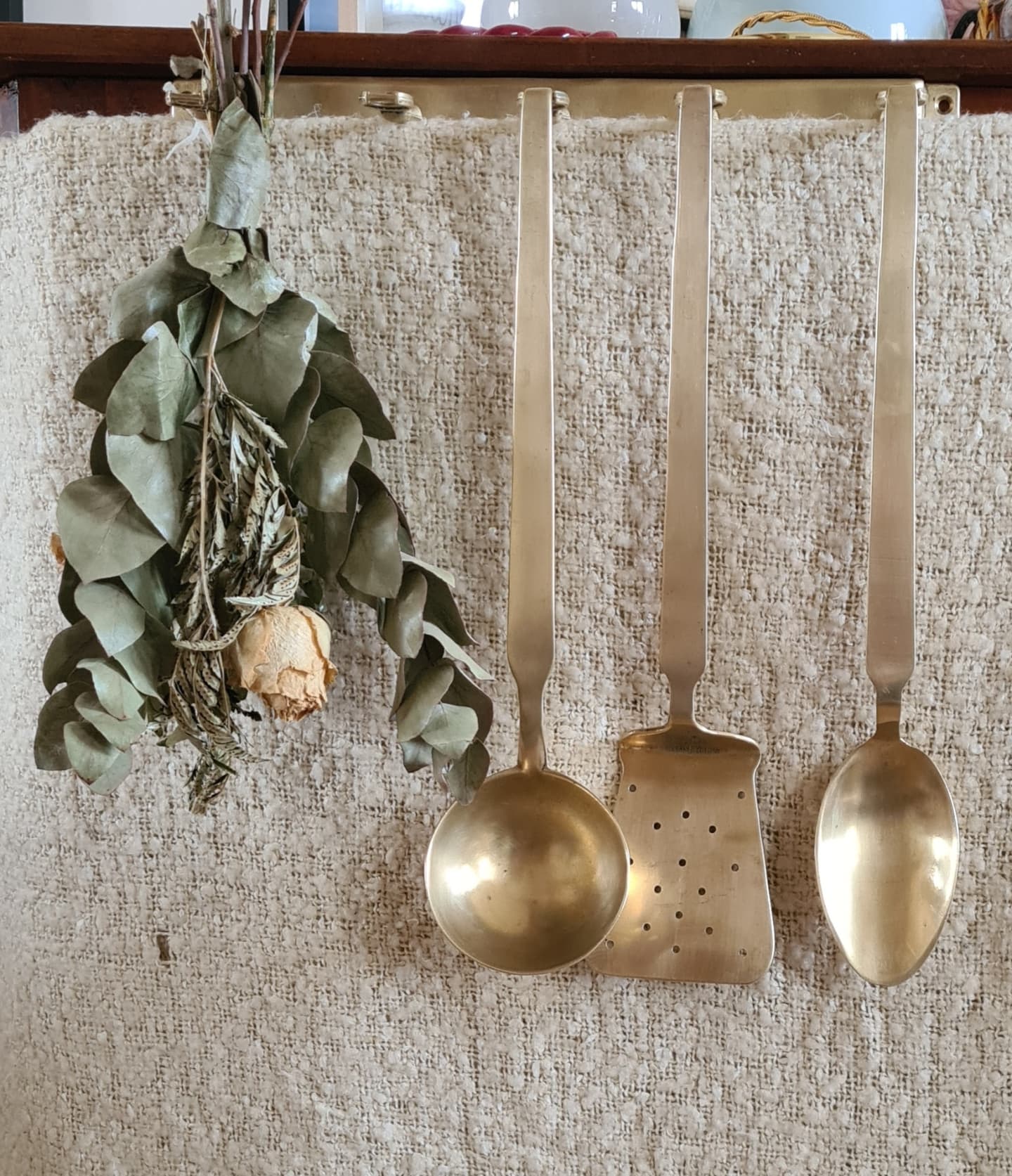 Brass kitchen utensils