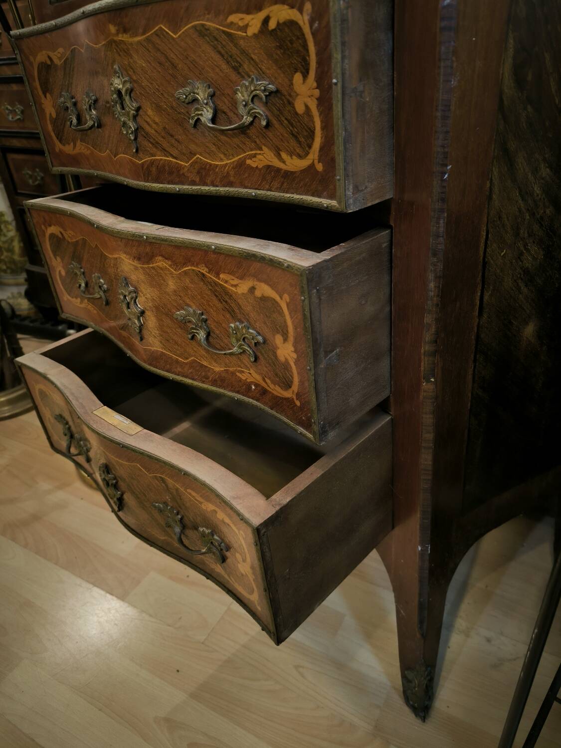 Small marquetry lady's writing desk, circa 1870