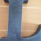 Letter l black metal
