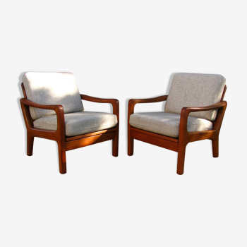 Paire de fauteuils de Juul Kristensen 1960