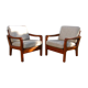 Set of 2 Danish teak lounge chairs by Juul Kristensen 1960