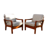 Paire de fauteuils de Juul Kristensen 1960