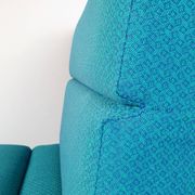 Vintage metal and fabric armchair