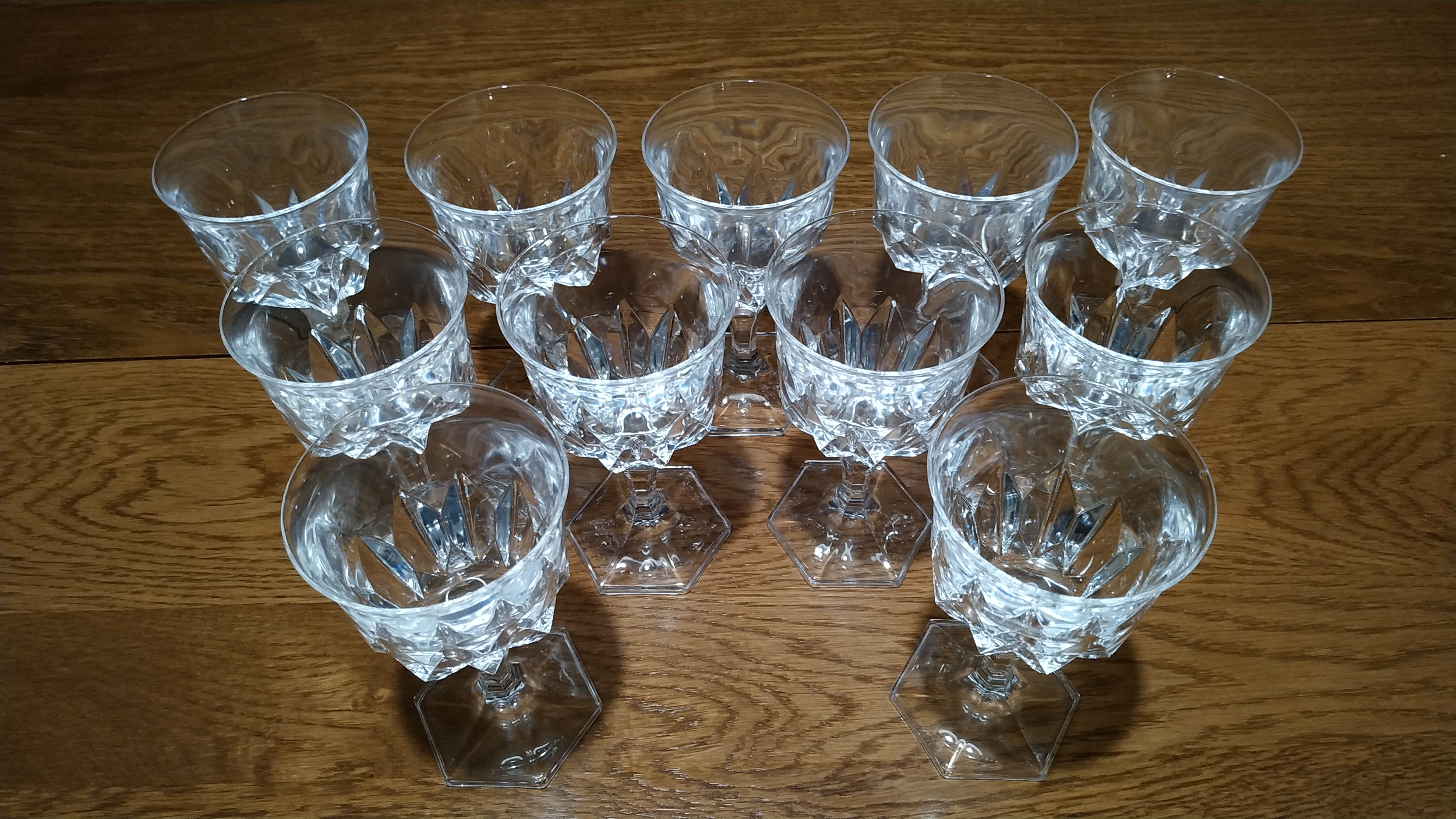 Lot 11 Crystal Crystal Glasses Chaumont Series