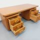 Large vintage double-sided executive desk in oak wood from the 70s