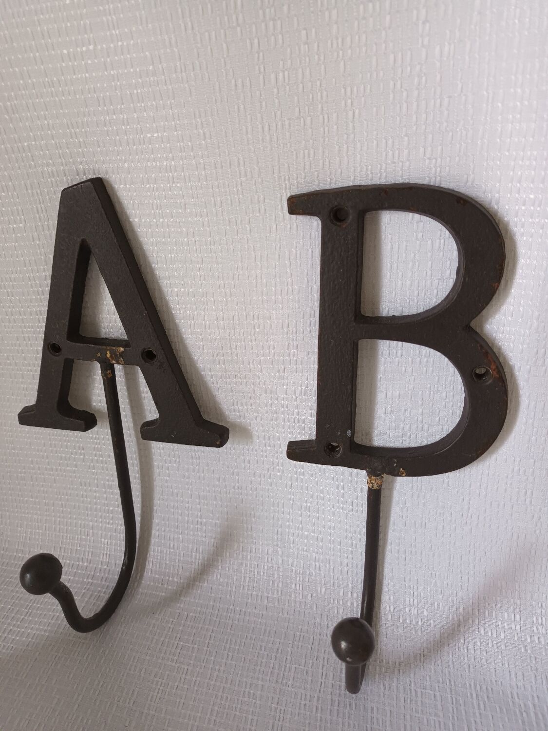 Patères Lettres en fer forgé