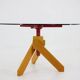 Italian Postmodern Adjustable "Screw" Dining Table and Four Stools in the Style