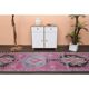 1970s Turkish Hand-Knotted Wool Cotton Purple Runner Rug 102x373