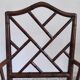 Fauteuil asiatique canné en bois à l'imitation du bambou
