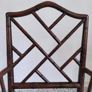 Asian canine armchair in wood in imitation of bamboo