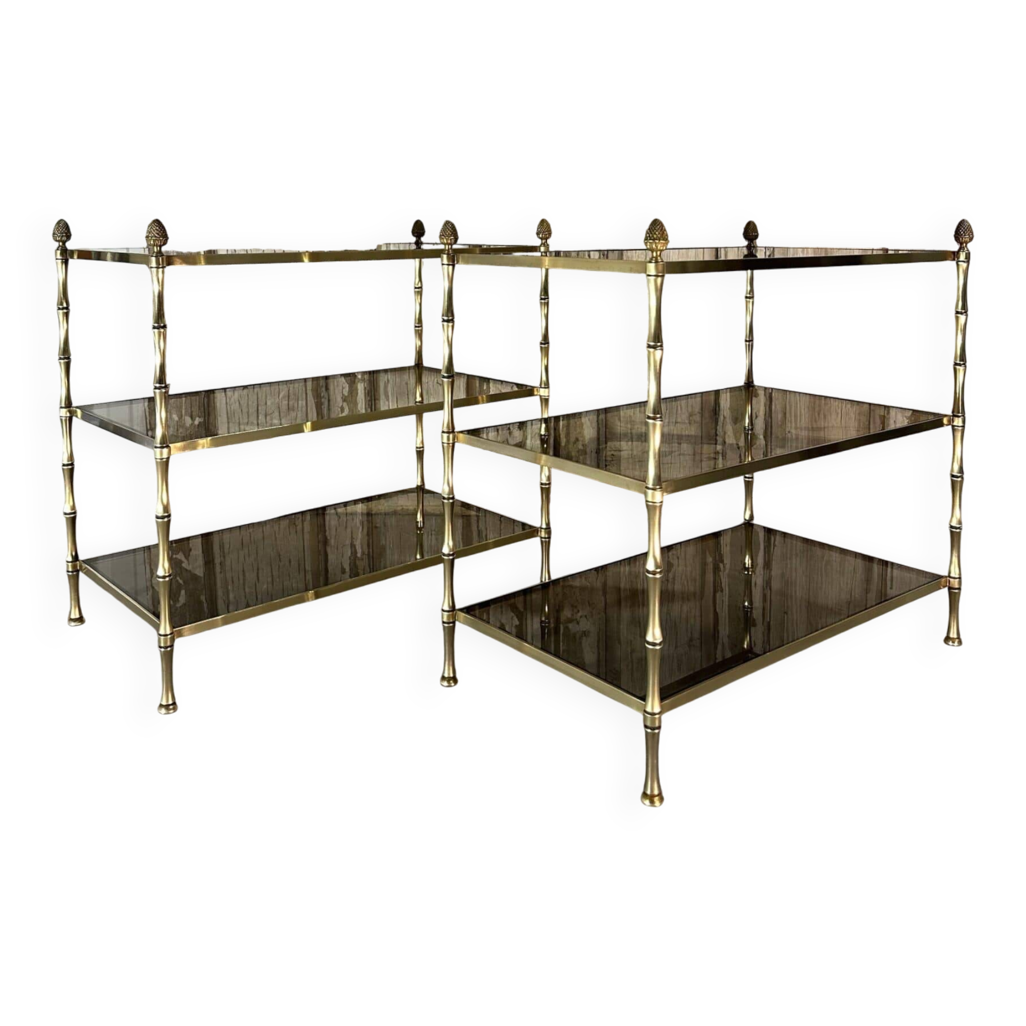 Pair of side tables circa 1950 Maison Baguès