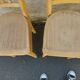 Set of 4 vintage bistro chairs, sanded, 1940/50