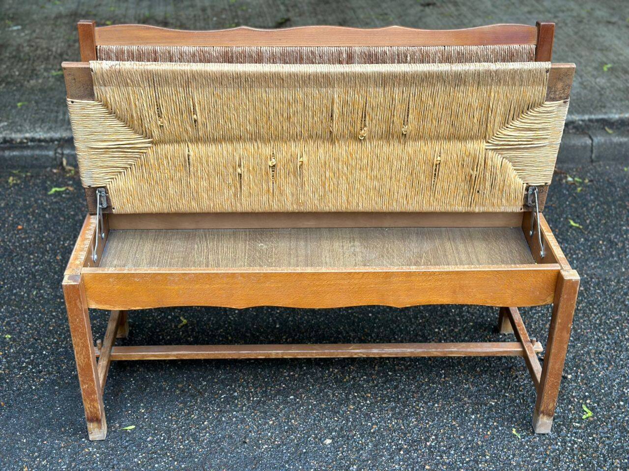 Vintage entrance bench with a storage chest 110cm