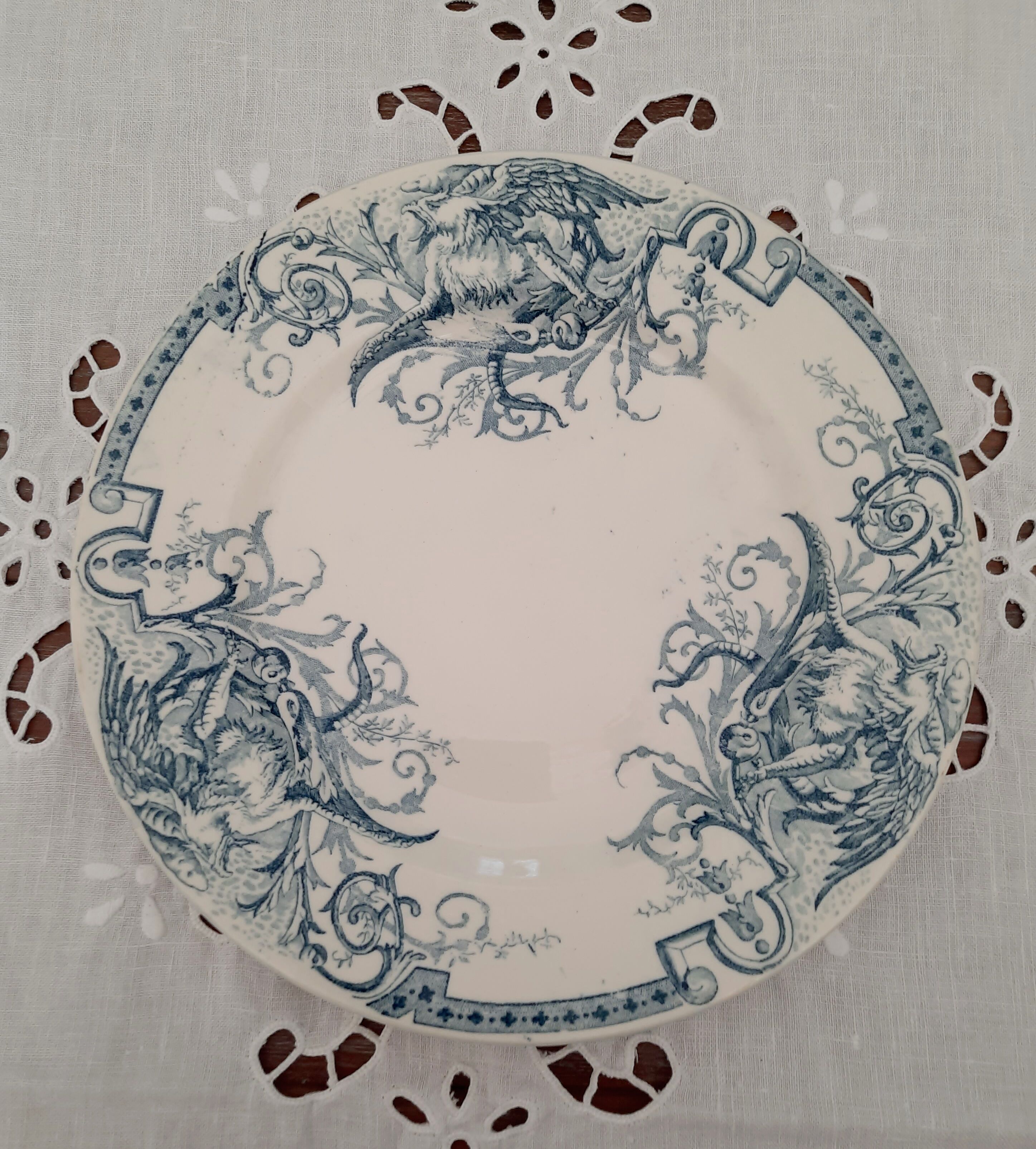 Old plates mismatched iron earth