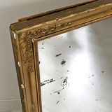 Old mirror wood and gilded stucco 73x61cm