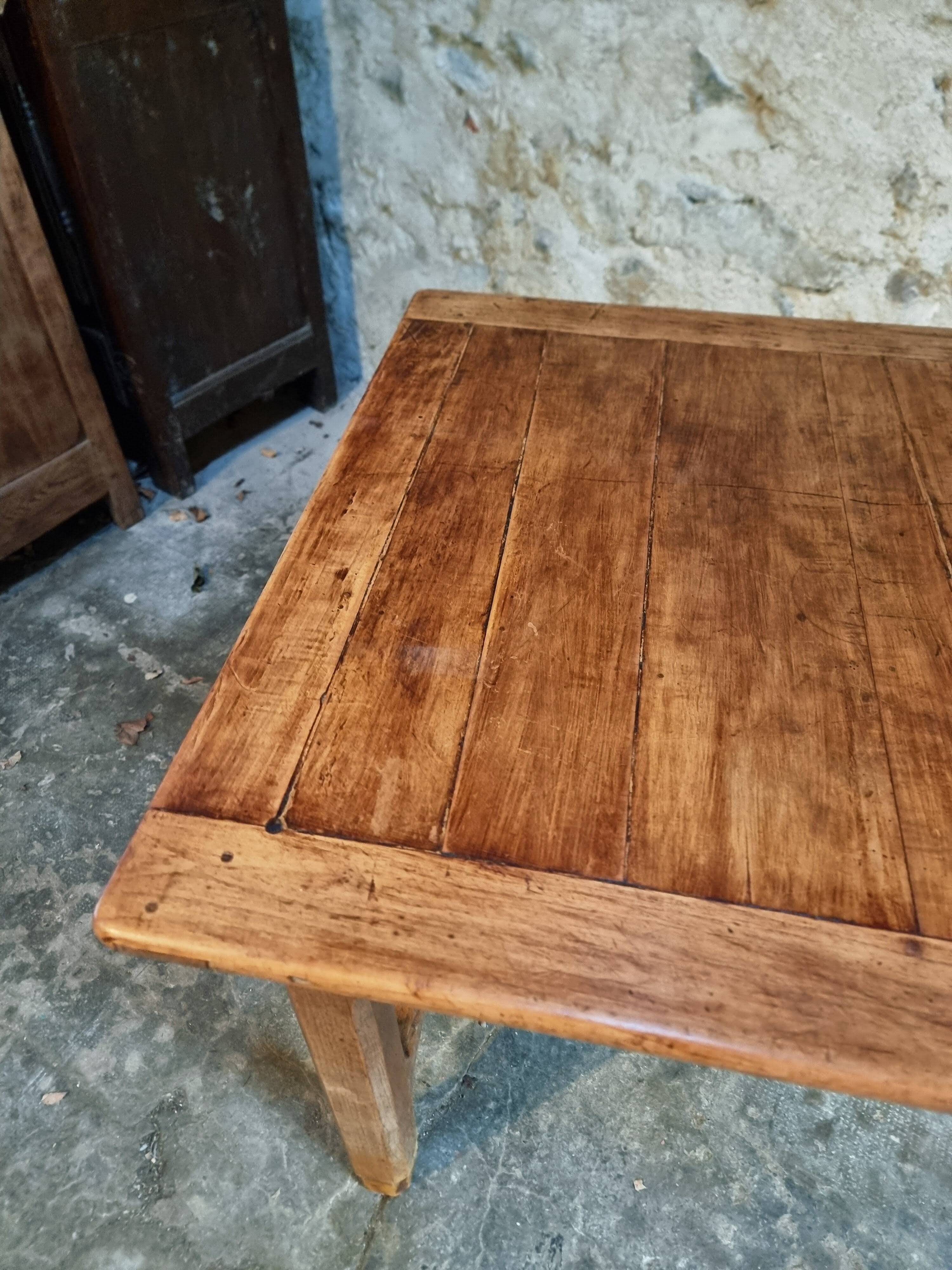 Antique French farmhouse dining table – Walnut work table, late 19th century
