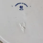 Antique flat plate Creil and Montereau Téniers service - Ironstone
