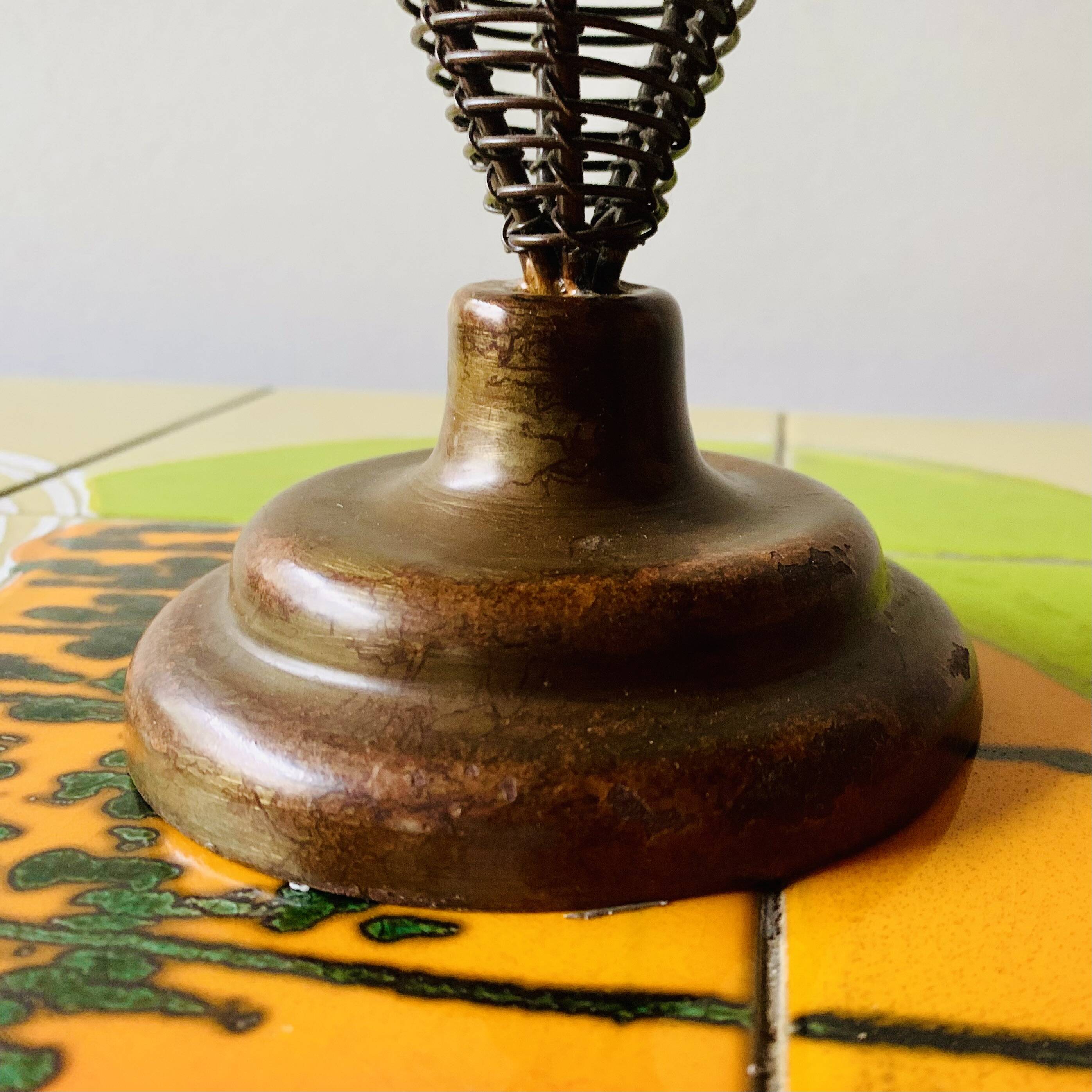 Old decorative wire vase