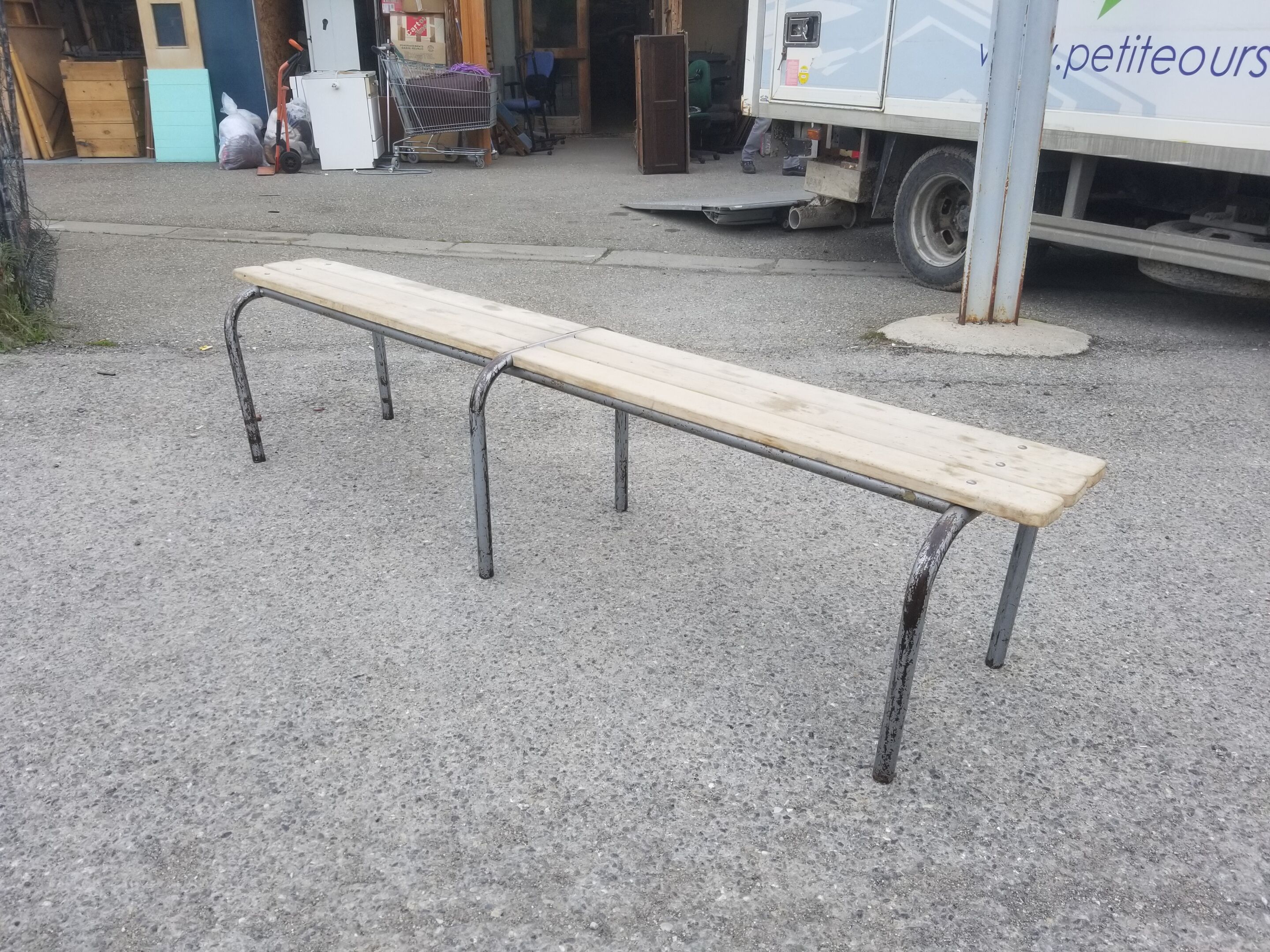 Vintage schoolboy bench