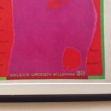 Framed Polish poster of Lenin by Polish artist Jozef Mroszczak, 1970