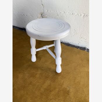 Cowhide tripod stool