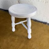 Tabouret tripode de vachette