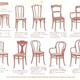 Chaises de salle à manger bistro Thonet originales, lot de 4