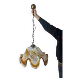 VINTAGE MURANO GLASS CHANDELIER / PENDANT LAMP FROM THE 70S