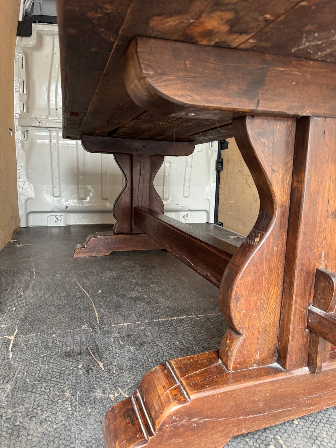 Solid oak monastery table