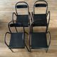 Set of 4 industrial chairs with armrests